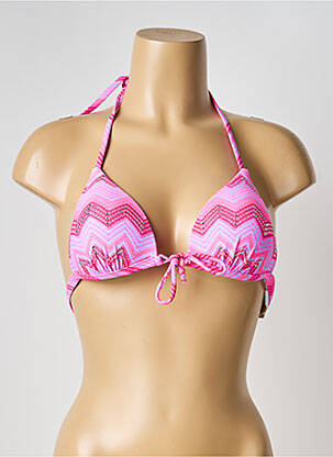 Sutien de costum de baie elasticitate top sutien push-up roz VIDOYA femeie