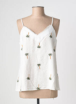 Top alb MAELLE femeie