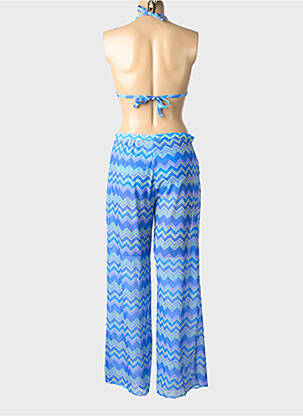 Costum de baie din două piese elasticitate top sutien push-up albastru VIDOYA femeie