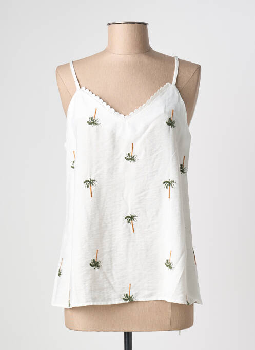 Top alb MAELLE femeie