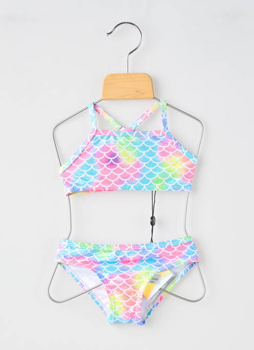 Costum de baie din două piese roz BIKKI BEACH fată