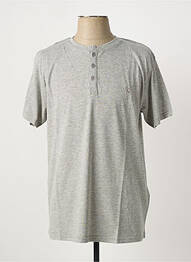 Tricou broderie mâneci scurte gri PIERRE CARDIN homme