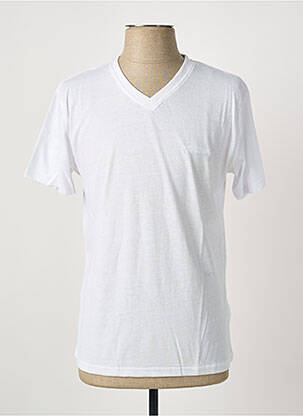 Tricou broderie mâneci scurte alb PIERRE CARDIN bărbat