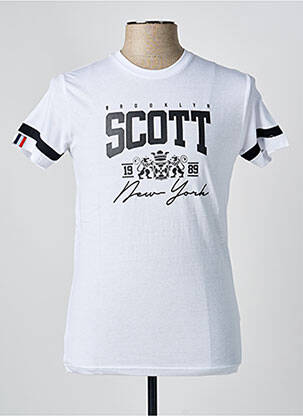 Tricou croială cambrată alb SCOTT bărbat