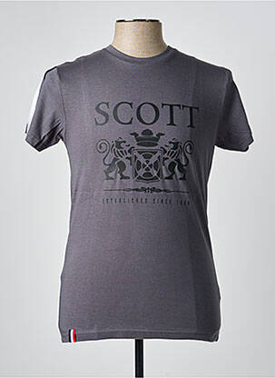 Tricou croială cambrată mâneci scurte gri SCOTT bărbat