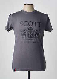 Tricou croială cambrată mâneci scurte gri SCOTT homme