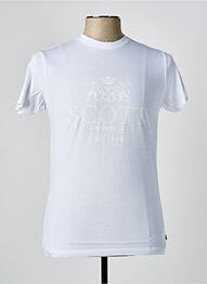 Tricou croială cambrată mâneci scurte alb SCOTT homme