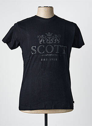 Tricou croială cambrată mâneci scurte negru SCOTT bărbat