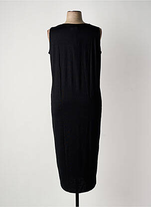 Rochie midi fără mâneci fără mâneci negru SOPHIA CURVY femeie