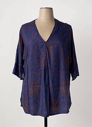 Top albastru POISSONS BLANCS femeie