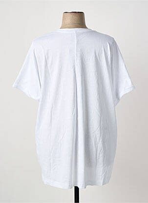 Tricou croială dreaptă mâneci scurte alb MAT FASHION femeie