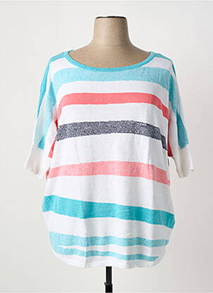 Pulover elasticitate mâneci lungi albastru MARBLE femme