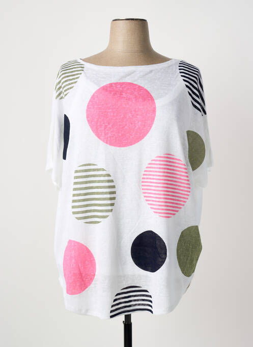 Top alb MARBLE femeie