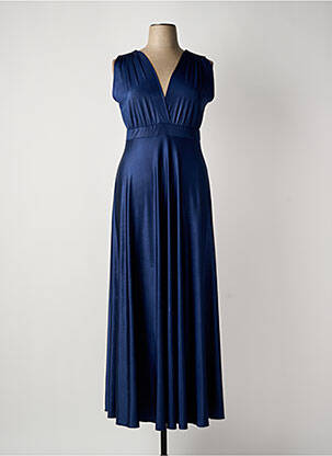 Rochie lungă albastru SOPHIA CURVY femeie