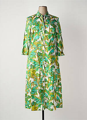 Rochie midi mâneci 3/4 mâneci 3/4 verde WHITE LABEL femeie