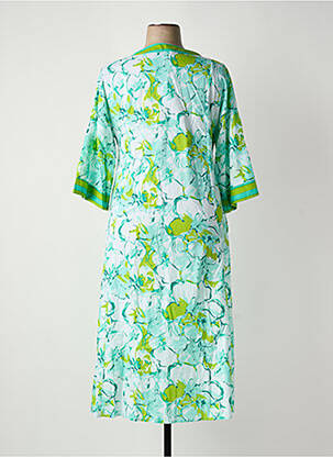 Rochie midi mâneci 3/4 mâneci 3/4 verde HANDPRINT DREAM APPAREL femeie