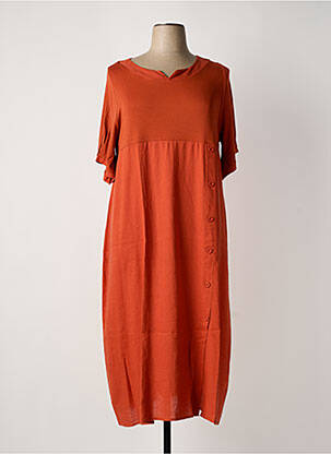 Rochie lungă portocaliu SOPHIA CURVY femeie