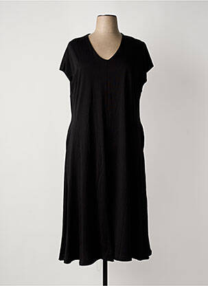 Rochie midi mâneci scurte mâneci scurte negru MAT FASHION femeie