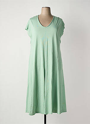 Rochie midi mâneci scurte mâneci scurte verde MAT FASHION femeie