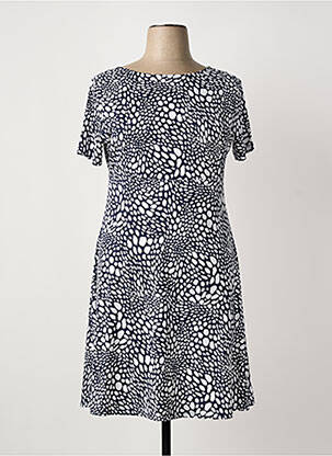 Rochie midi mâneci scurte mâneci scurte albastru MARBLE femme