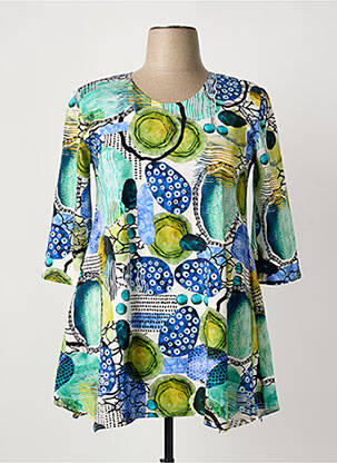 Tricou mâneci 3/4 mâneci 3/4 albastru OLIVER JUNG femeie
