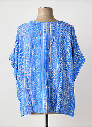 Top imprimeu fantezie mâneci scurte albastru MAT FASHION femeie