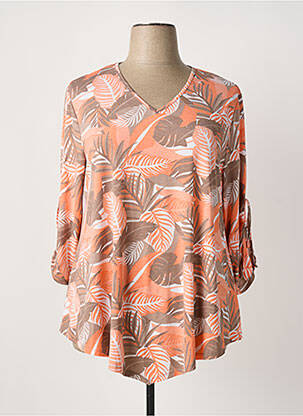 Tricou mâneci 3/4 mâneci 3/4 portocaliu MARBLE femeie