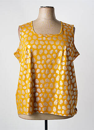 Top imprimeu fantezie bretele subțiri galben MERI & ESCA femme