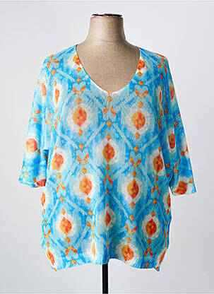 Pulover albastru COULEURS DU TEMPS femeie