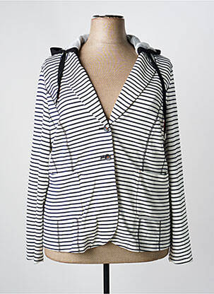 Jachete casual guler tip costum alb WHITE LABEL femeie