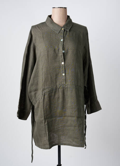 Tunică mâneci lungi verde K femeie