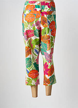 Pantalon 7/8 țesătură poplin mărime normală verde FRANCE RIVOIRE femeie