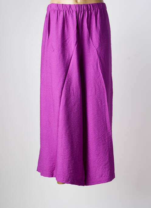 Pantalon 7/8 violet POISSONS BLANCS femeie