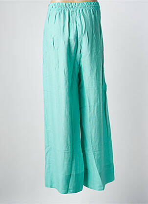 Pantalon larg țesătură crep mărime normală verde MAT. femeie