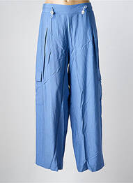 Pantalon cargo talie elastică talie înaltă albastru MAT. femme