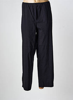 Pantalon drept țesătură poplin mărime normală negru POISSONS BLANCS femeie