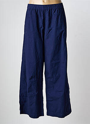 Pantalon larg țesătură poplin mărime normală albastru MES SOEURS ET MOI femeie