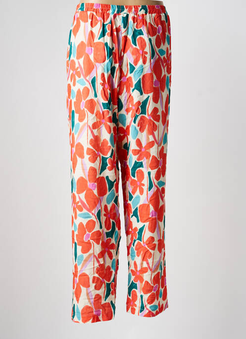 Pantalon drept portocaliu FRANCK ANNA femeie