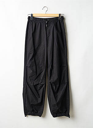 Pantalon larg țesătură poplin mărime reglabilă negru GARCIA băiat