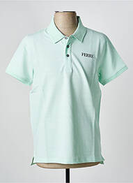 Polo croială dreaptă mâneci scurte verde FERRE homme
