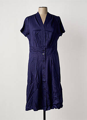 Rochie midi mâneci scurte mâneci scurte albastru SHEEGO femeie