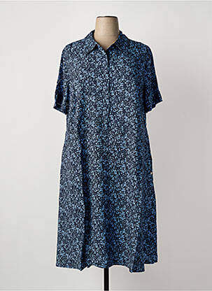 Rochie midi imprimeu fantezie mâneci scurte albastru SHEEGO femeie