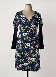 Rochie midi imprimeu floral mâneci lungi albastru SHEEGO femeie