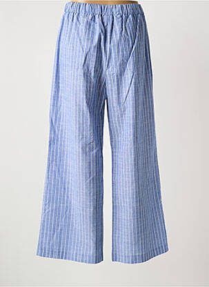 Pantalon larg țesătură crep talie înaltă albastru LOLA ESPELETA femeie
