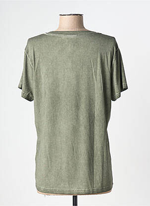 Tricou guler în v mâneci scurte verde NÜ femeie