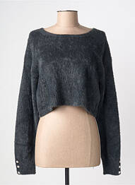Pulover guler rotund mâneci lungi gri MORGAN femme