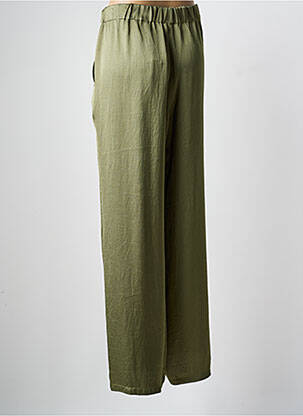Pantalon larg croială fluidă mărime normală verde SUMMUM femeie