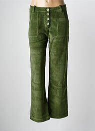 Pantalon drept elasticitate mărime normală verde DROLATIC femeie