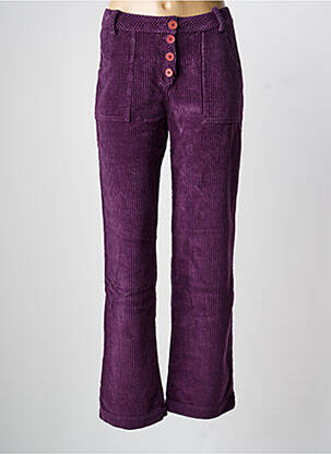 Pantalon drept elasticitate mărime normală violet DROLATIC femeie
