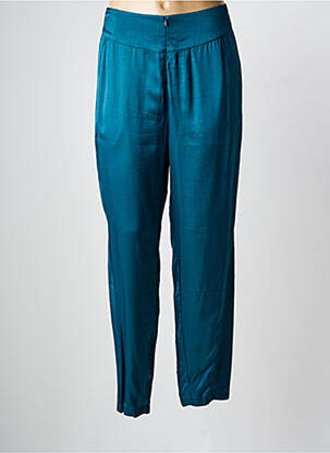 Pantalon drept talie cu cleme talie înaltă verde KARMA KOMA femeie